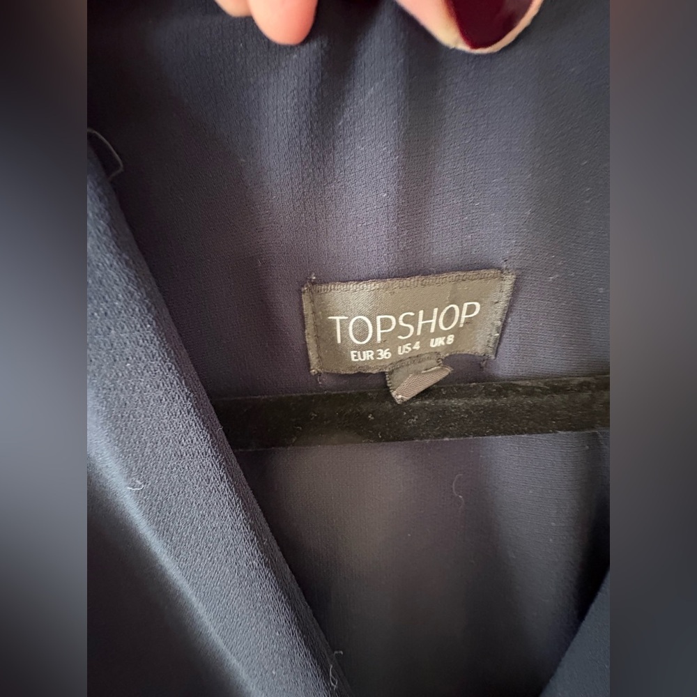 Topshop Dark Blue Women's Pantsuit - Size 4 - Picture 2 of 4